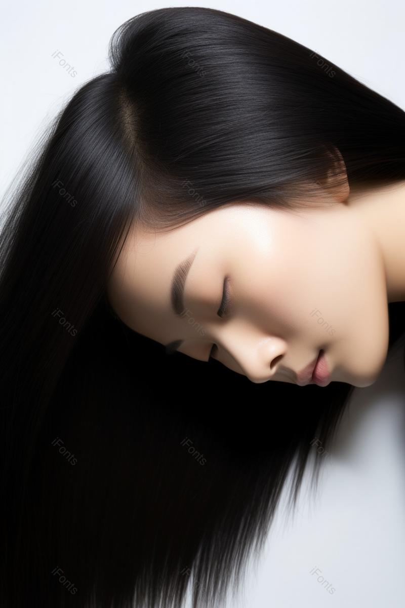 长发柔顺美女黑色头发摄影实拍,高清,摄影图,摄影图片,图片大全,摄影图免费下载